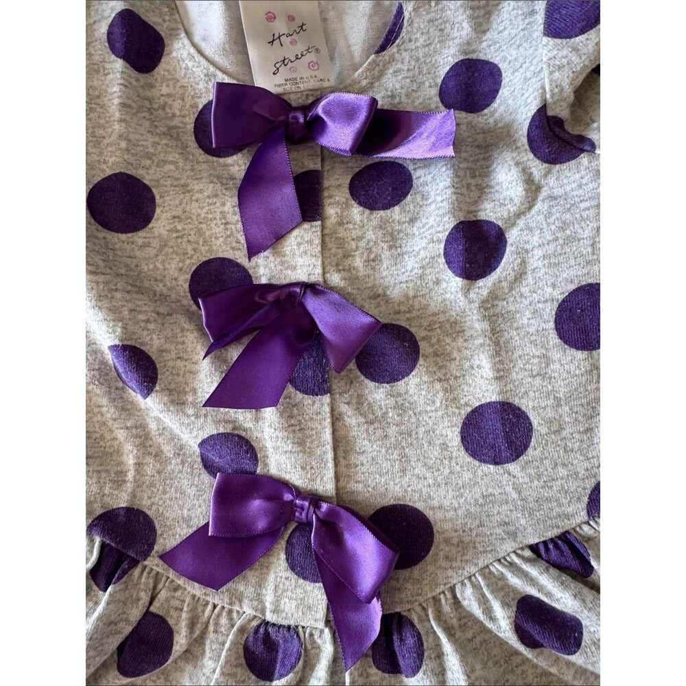 Girls Purple Polka Dot Tunic & Purple Legging Set - Picture 5 of 10